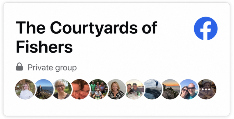 The Courtyards of Fishers private Facebook group